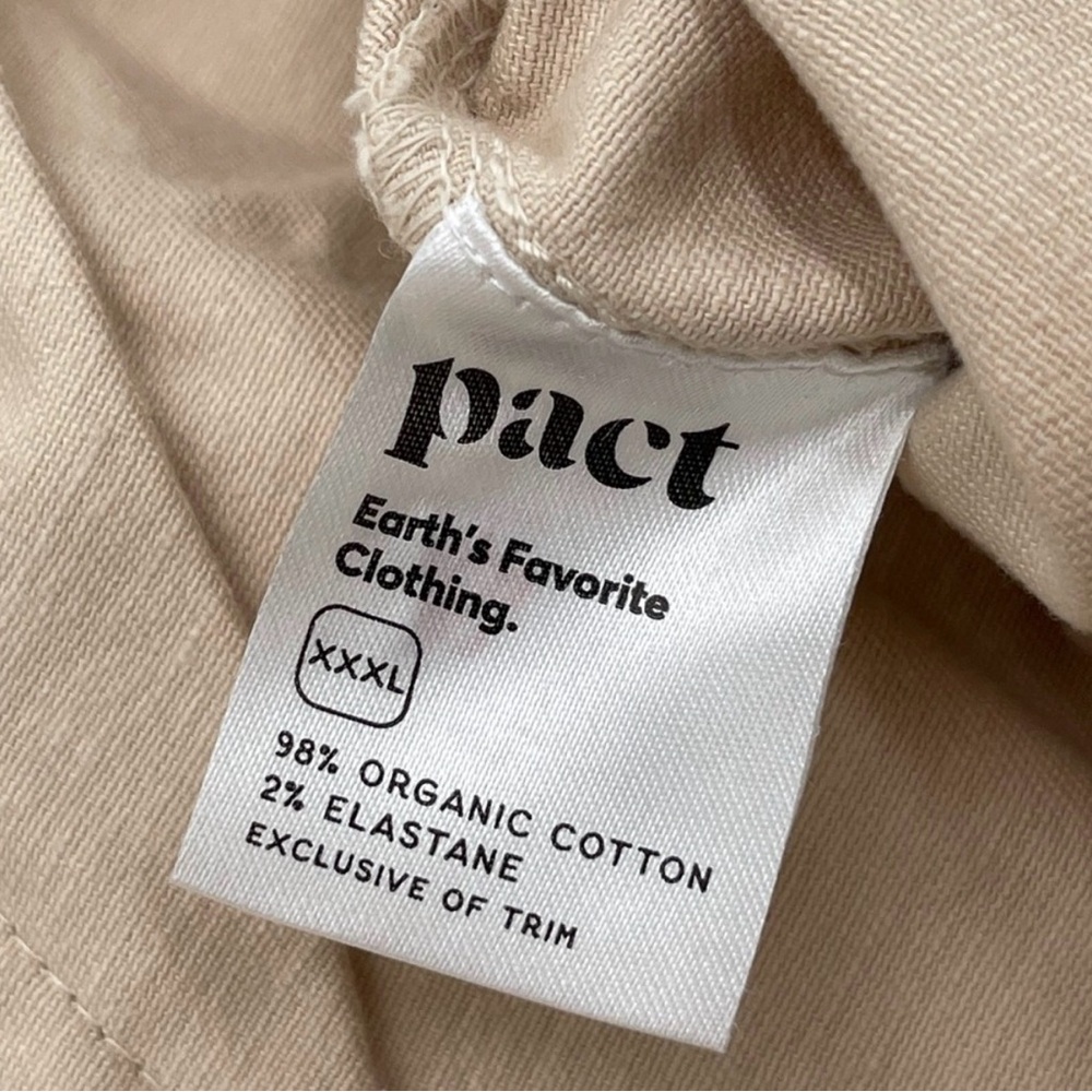 Pact women’s khaki denim pants 3X organic cotton - Picture 7 of 11